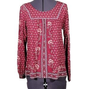 Style & Co Long Sleeve Peasant Top Sz XSP